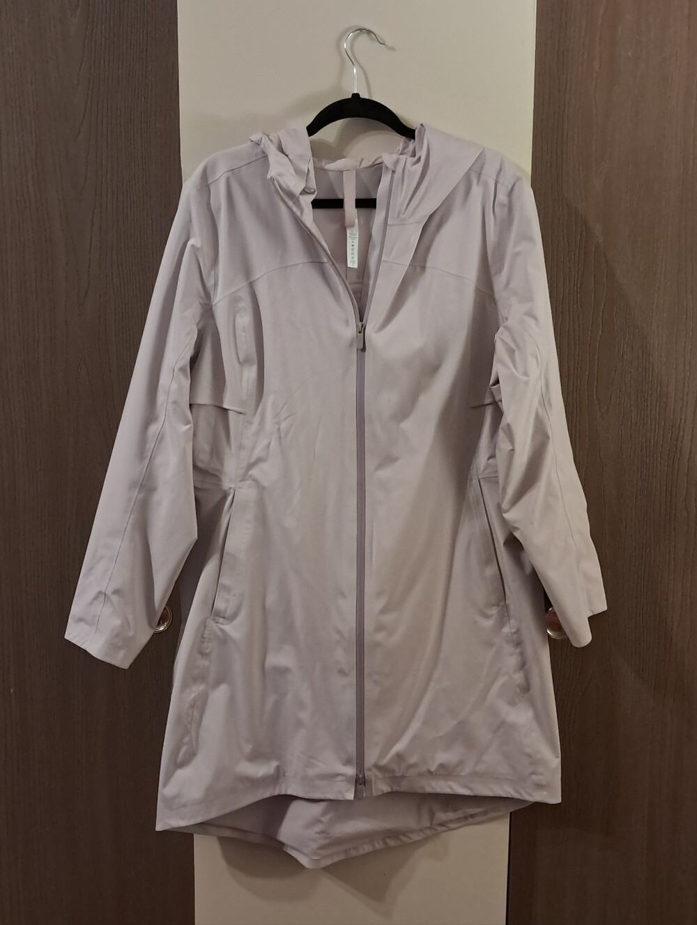 Lululemon Rain Rebel Hooded Rain Jacket In Light Pink/Lilac Color